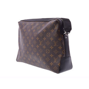 Louis Vuitton Leather Black Monogram Torres Shoulder Brown Macassar Bag